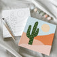"Saguaro Desert" 8x8 Paint by Number Kit