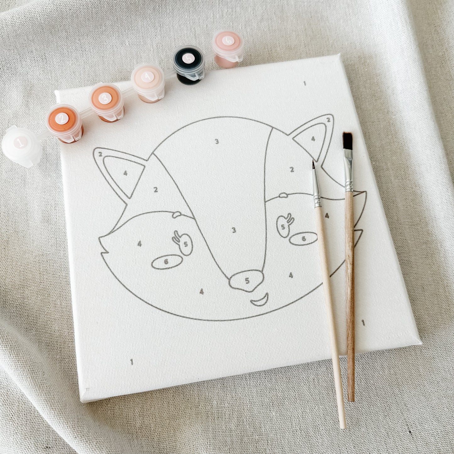 "Lil' Fox" 8x8  Paint by Number Kit