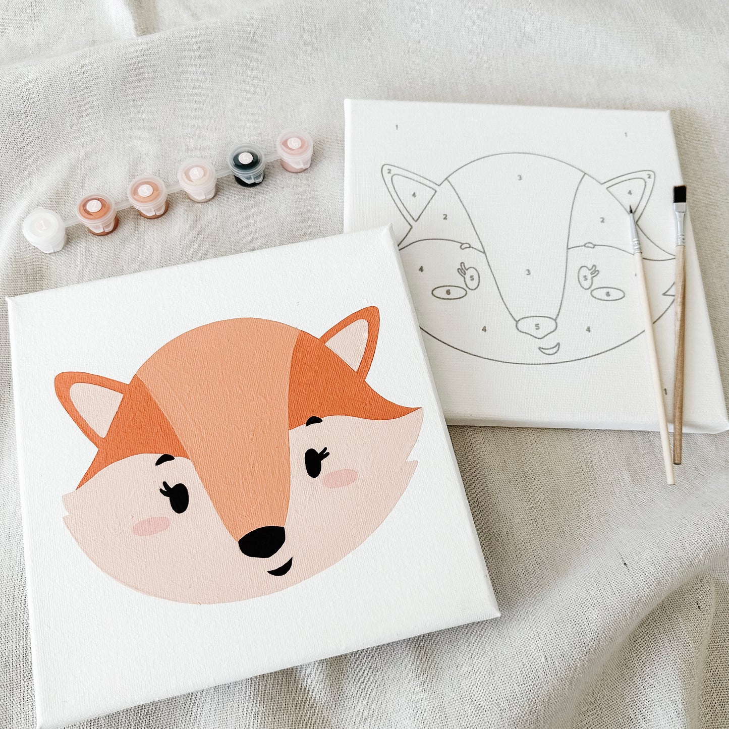 "Lil' Fox" 8x8  Paint by Number Kit